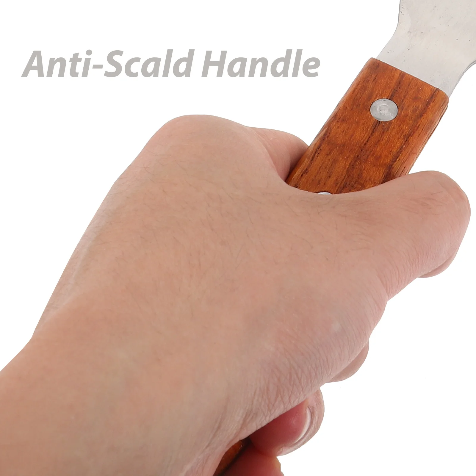 

1pcs Stainless Steel Spatula Heavy Duty Frying Cooking Tool For Steak Burger Nonstick Pans Multipurpose Metal