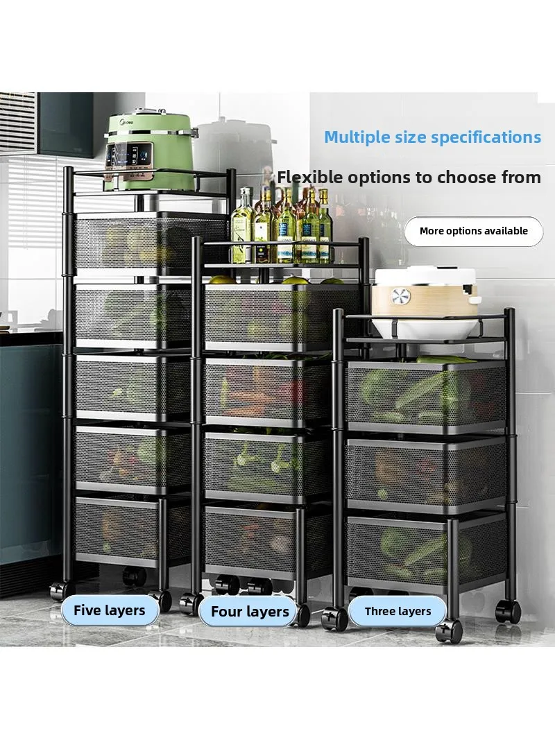 

Kitchen Multi-Functional Vegetable Rotating Stand Home Use Storage Ra Multi-Layer Basket Fruit And Vegetable Organizer
