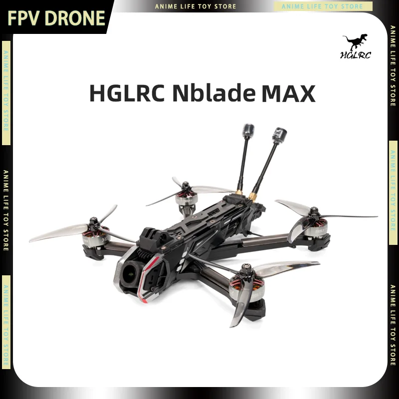 HGLRC Nblade MAX FPV Drone Freestyle 5 pulgadas para cámara O4 Pro Quadcopter Drone para principiantes y entusiastas DIY FPV regalos de cumpleaños