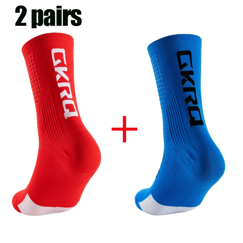2pairs GKRQ Neue Radfahren Socken Fahrrad Krankenschwester Kompression Rennrad Laufen Mtb Kniehohe Weiß Sport Lustige Marke Schwarz – Detail 4