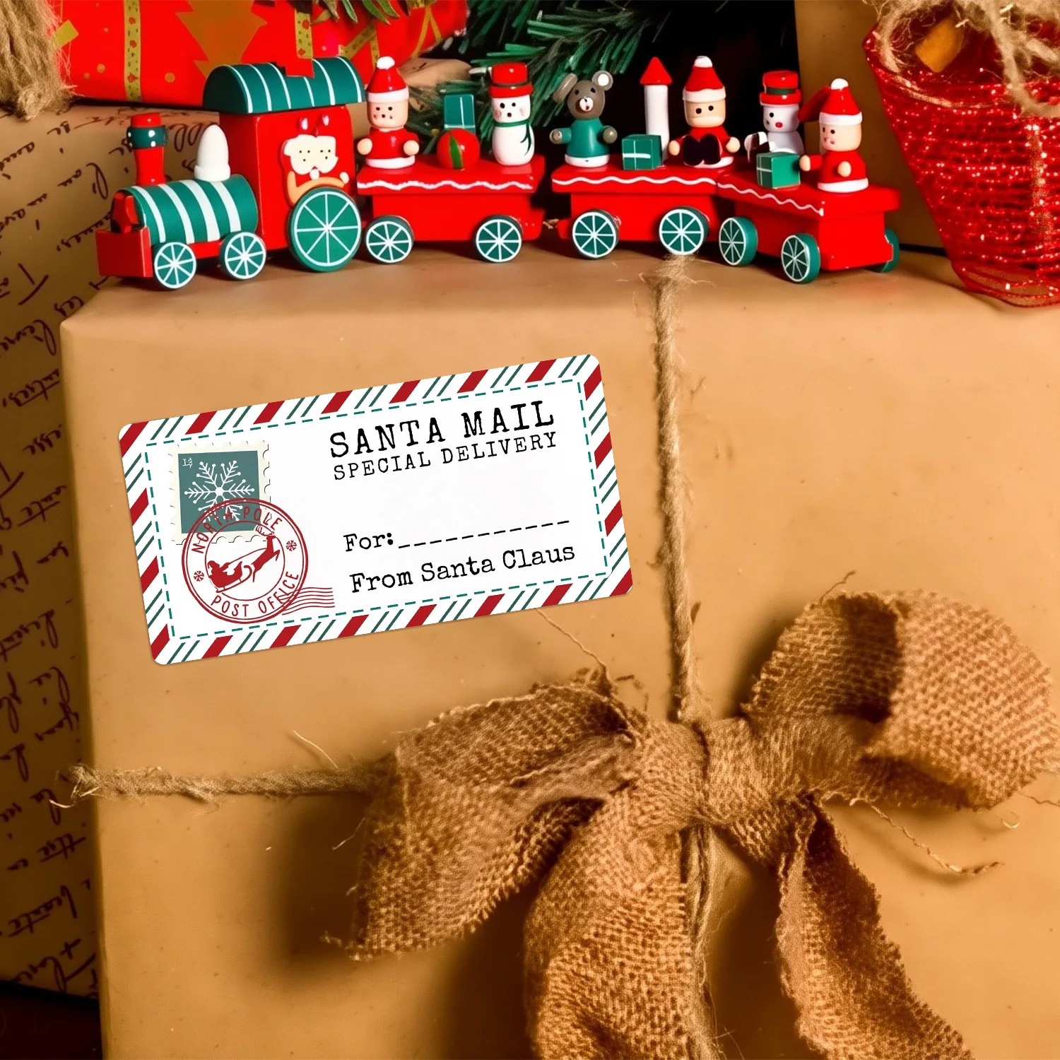 12/24/48 قطعة عيد الميلاد سانتا كلوز هدية ملصق زينة عيد الميلاد ملصق 2025 عيد الميلاد عطلة سانتا مول ندفة الثلج السنة الجديدة هدية 2026