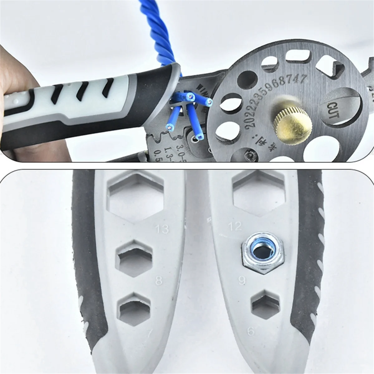 2025 + كماشة تجريد الأسلاك الكهربائية متعددة الوظائف كهربائيين صيانة المضادة للانزلاق متجرد كابل المكشكش كماشة أداة