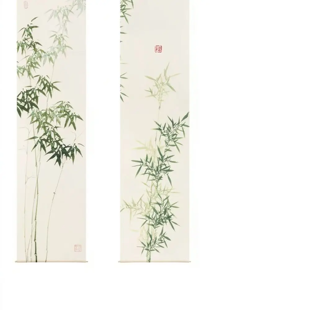 Decorative Bamboo Sheer Hanging Fabric Room Divider Chinese Style Backdrop Curtain Zen Home Interior Aesthetic Decor