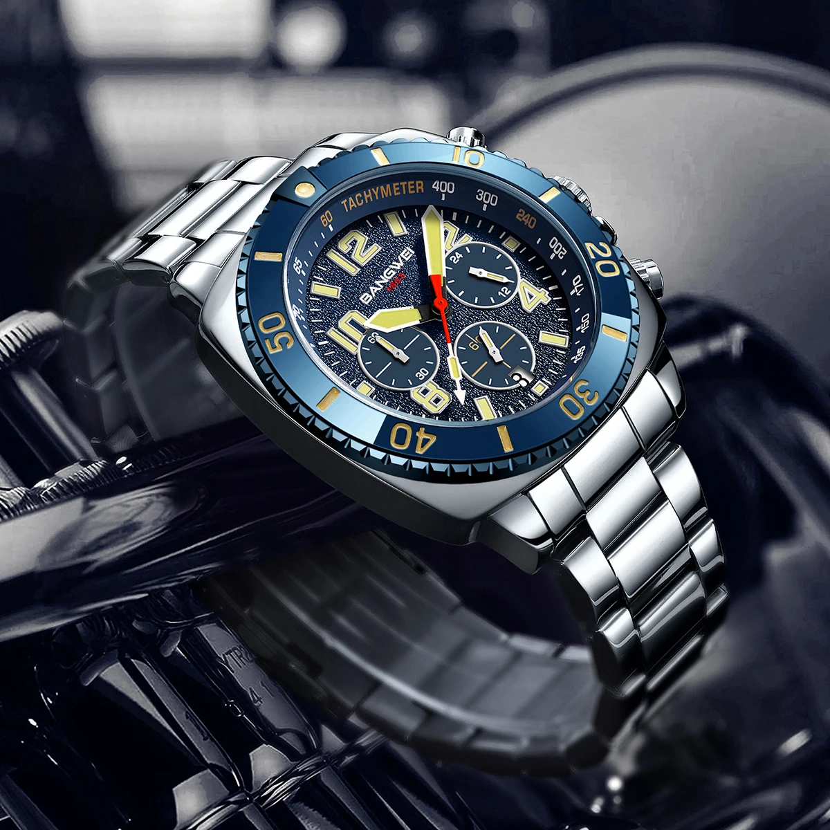 BANGWEI Men Military Watch Waterproof Wristwatch Quartz Clock Sport Watch Male Watches Men Business Clock Relogios Masculino