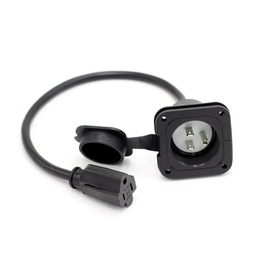 FOR NEMA 5 15P FOR FOR AMERICAN  STANDARD  Waterproof Extension Cord Dustproof Socket 15A 125V Power Extension Cable