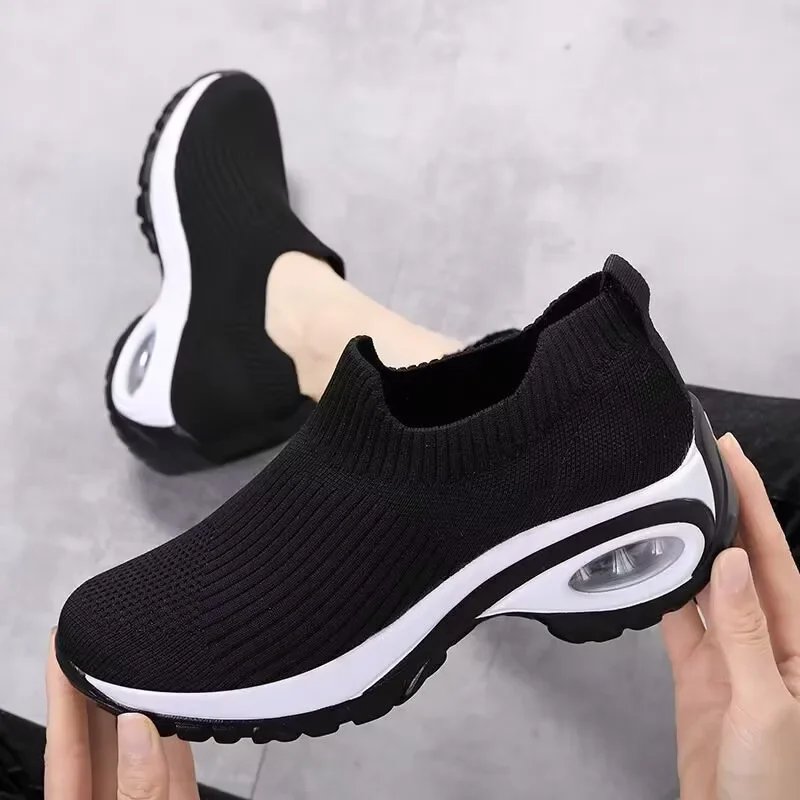 

Fashion Women Running Shoes Breathable Casual Leather Outdoor Light Weight Sports Shoes Walking Sneakers Vulcanized Shoes Female