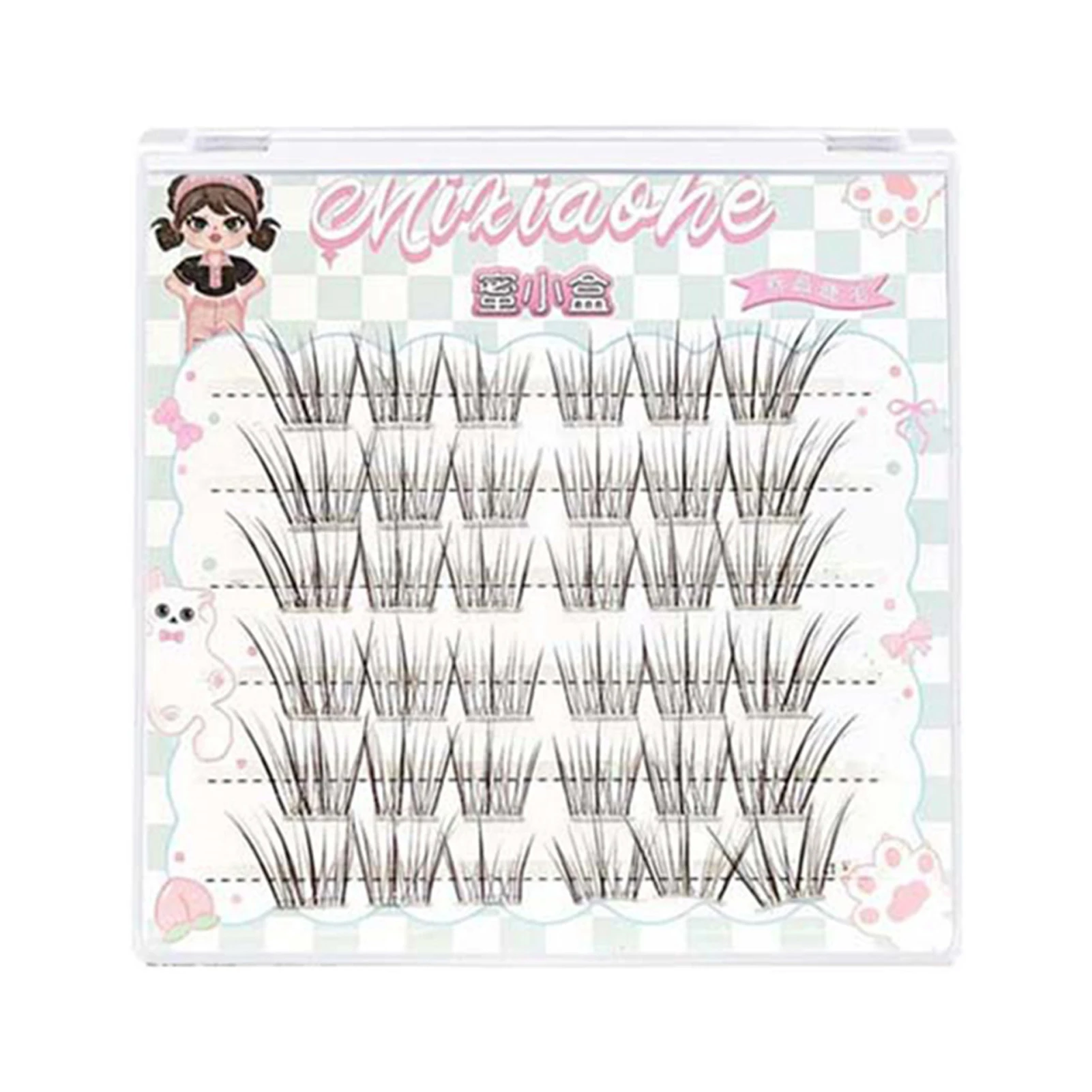 لا حاجة للغراء للرموش الصناعية، رموش فردية، مجموعة من الألياف الاصطناعية، مظهر طبيعي، وصلات رموش طائرة متقاطعة #6