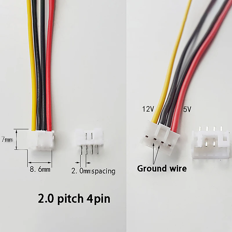 PH 2.0mm 4Pin Small Type To 15Pin HDD SATA Power Supply Cable Cord 20AWG Wire For Industrial All-in-one HD Mini 5V 12V