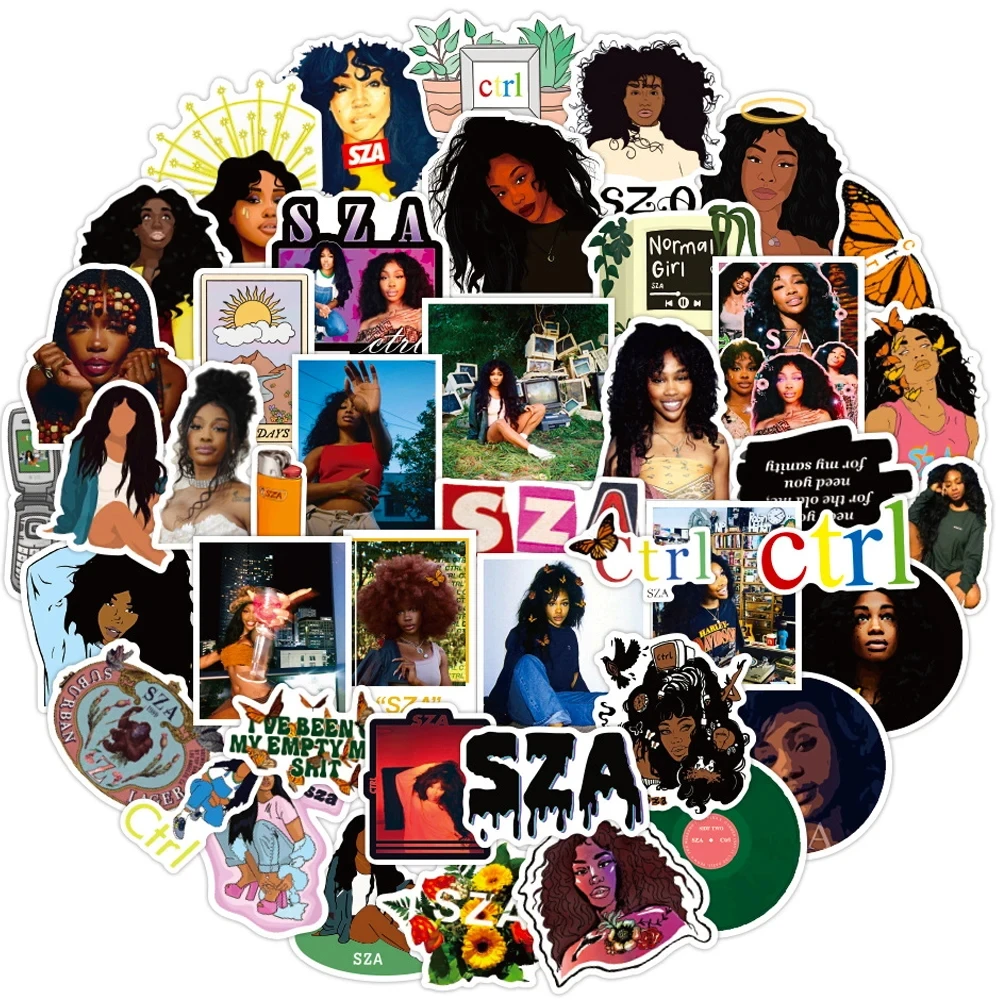 10/30/50PCS Singer SZA Graffiti Stickers Classic Toy Fridge Luggage Waterproof Skateboard Guitar DIY Cool Decals Kids Sticker 1