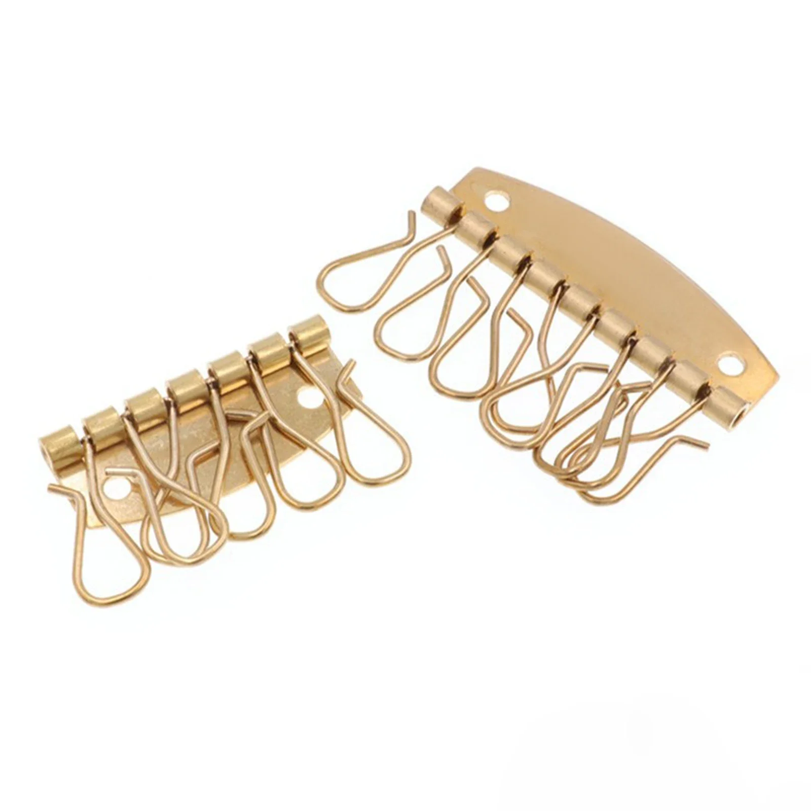 Suporte organizador de fileira de chave de latão com 6 ou 8 chaveiro modelo fecho clipe rebite gancho carteira bolsa de couro chaveiro ferragem artesanato diy