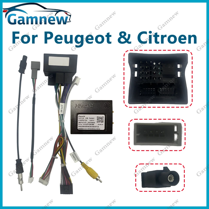 Hiworld Car Wiring Harness Adapter Canbus Box Decoder For Peugeot C4 C5 301 307 2008 3008 DS Citroen Elysee PAF1.20