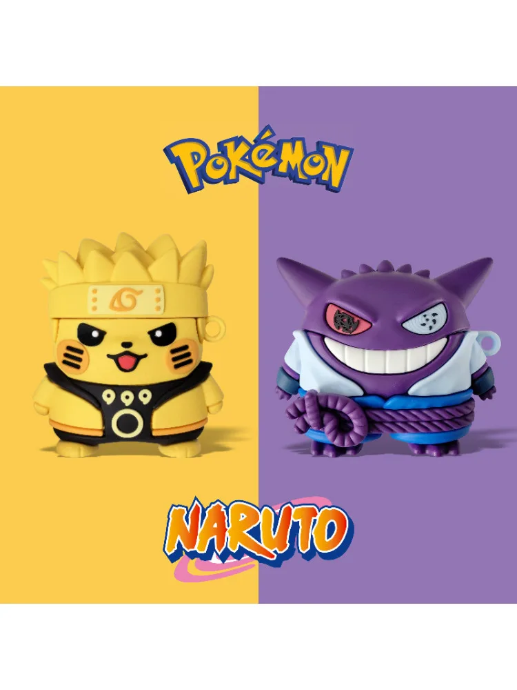 NARUTO Uchiha Sasuke For Airpods 4 Case 2024,Soft Silicone 3D Anime Protective Earphone Cover For Airpods Pro 2 Case Funda
