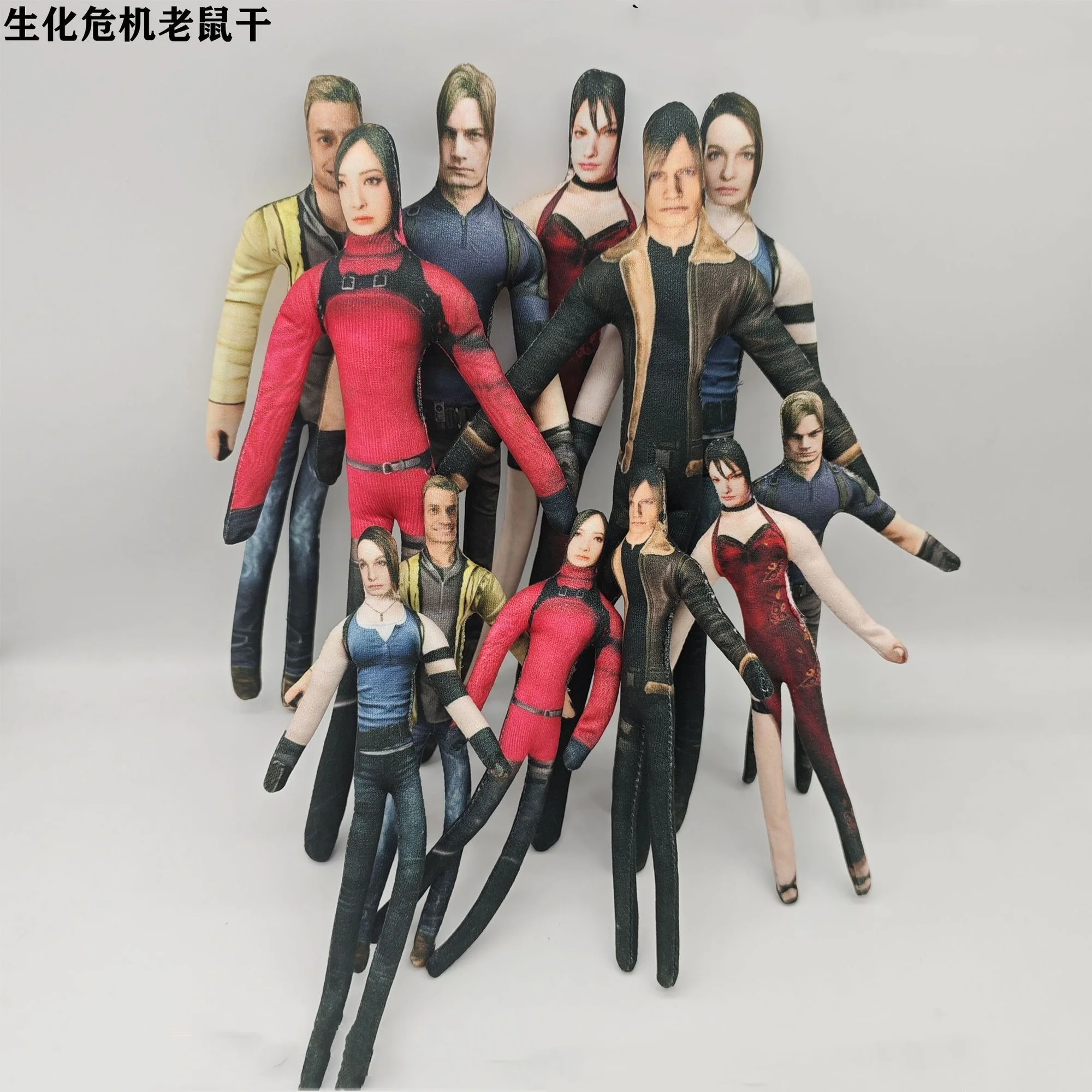 28cm Game Leon Kennedy Resident Plush Doll With Body Wire Flexible Character Evil Jill Valentine Ethan Winters Stuffed Toy Gifts