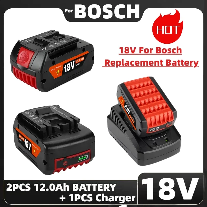 

Original 18V 8.0Ah/10.0Ah/12.0Ah Batteries For Bosch Draadloze Professional System GWS180 GDR215 GDS400 DSR185 BAT618 Tool