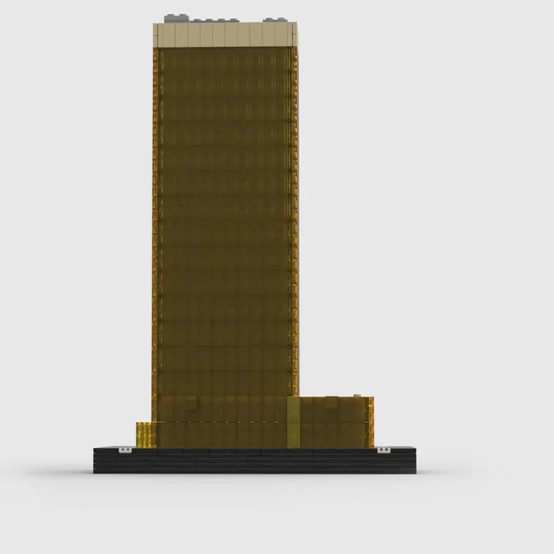 مدينة شارع عرض نموذج MOC قوالب بناء مركز التمويل في الشرق الأقصى وحدات التكنولوجيا الأطفال هدايا العيد تجميع اللعب البدلة