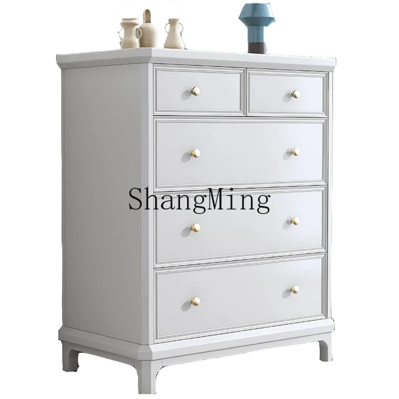 

DHY solid wood light luxury living room room bedside master bedroom cabinet locker storage drawer cabinet