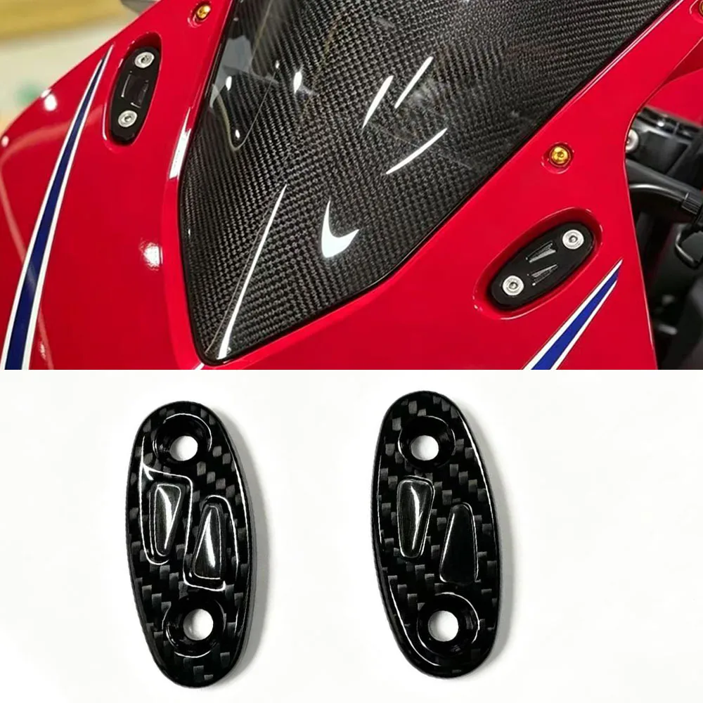 For CBR650R CBR650F CBR400R CBR500R CBR300R CBR250R Rearview Mirror Seat Decorative Cover Mirror Base Hole Cap Carbon Fiber
