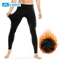 INBIKE Winter Men Cycling Pants Thermal Fleece Men's Sports Leggings Tights Long Jogging Pants Without Padded Running Trousers