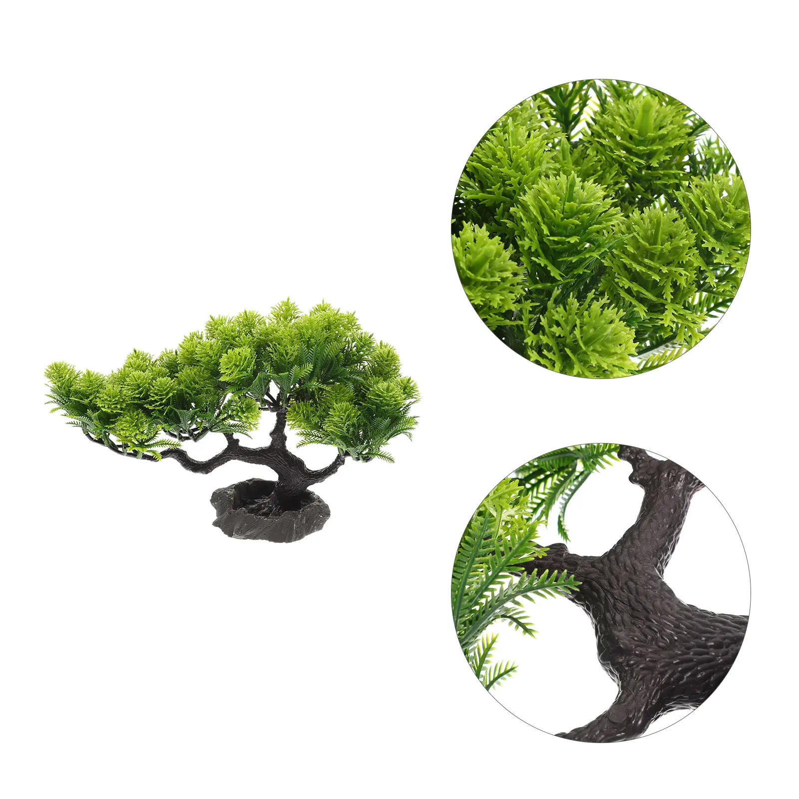 

Mini Pine Tree Sashimi Platter Decor Fake Pine Tree Statue Faux Plants Indoor Sushi Plate Ornament Cold Dish Decor Japanese