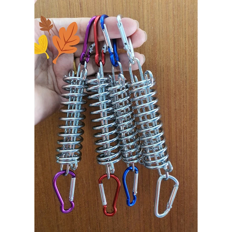 Portable Stainless Steel Tent Tension Spring Buckle Canopy Awning Rope Tensioner Outdoor Equipment