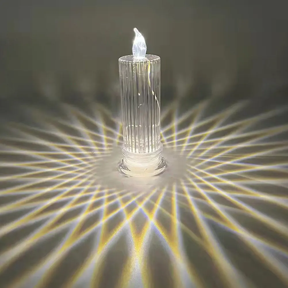 

2Pcs LED Diamond Lights Premium Electric Window Candles Chic Home Decoration Creative LED Lamps for Desk Table