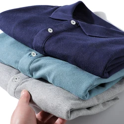 High Quality 100% Cotton Summer Mens Polo Shirts With Short Sleeve Lapel Casual Tops Fashions Male T-shirt  Plus Size XS-5XL 811
