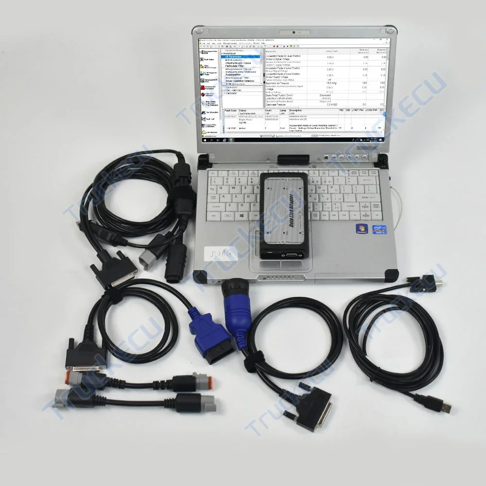 for CUMS INLINE6 Heavy Duty TRUCK Data Link Adapter complete Diagnostic Scanner Engine Analyzer insite OBD scanner +c2 laptop