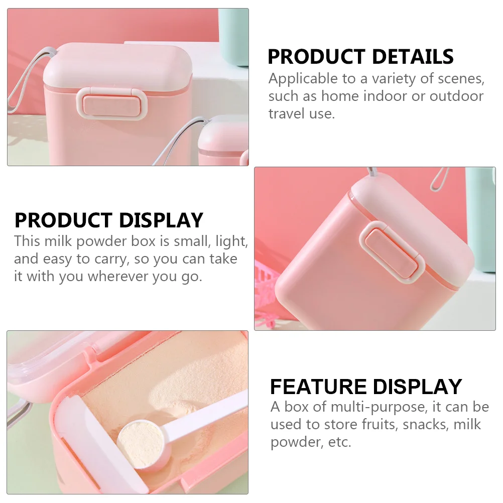 Portable Milk Powder Box Food Containers Case Outdoor Baby Silica Gel Pp for Dispenser Travel