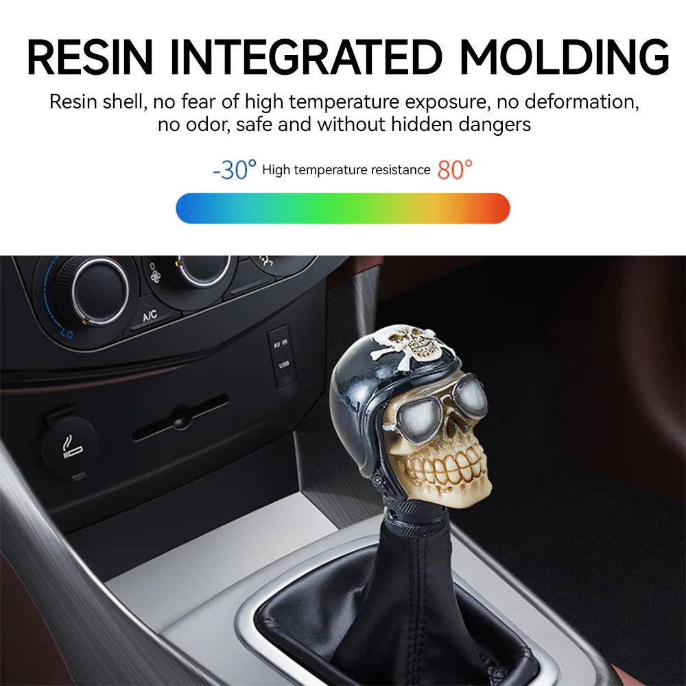 Personality Modification Car Gear Shift Knobs Skull Head Gear Manual Transmission Gear Shift Knob Shifter Lever