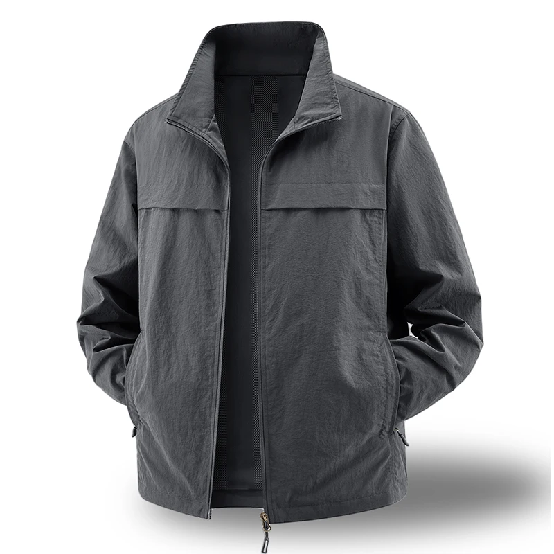 

Повседневная спортивная куртка для мужчин, свободного кроя, больших размеров, тонкая, для активного отдыха, альпинизма, ветровка, повседневная верхняя одежда