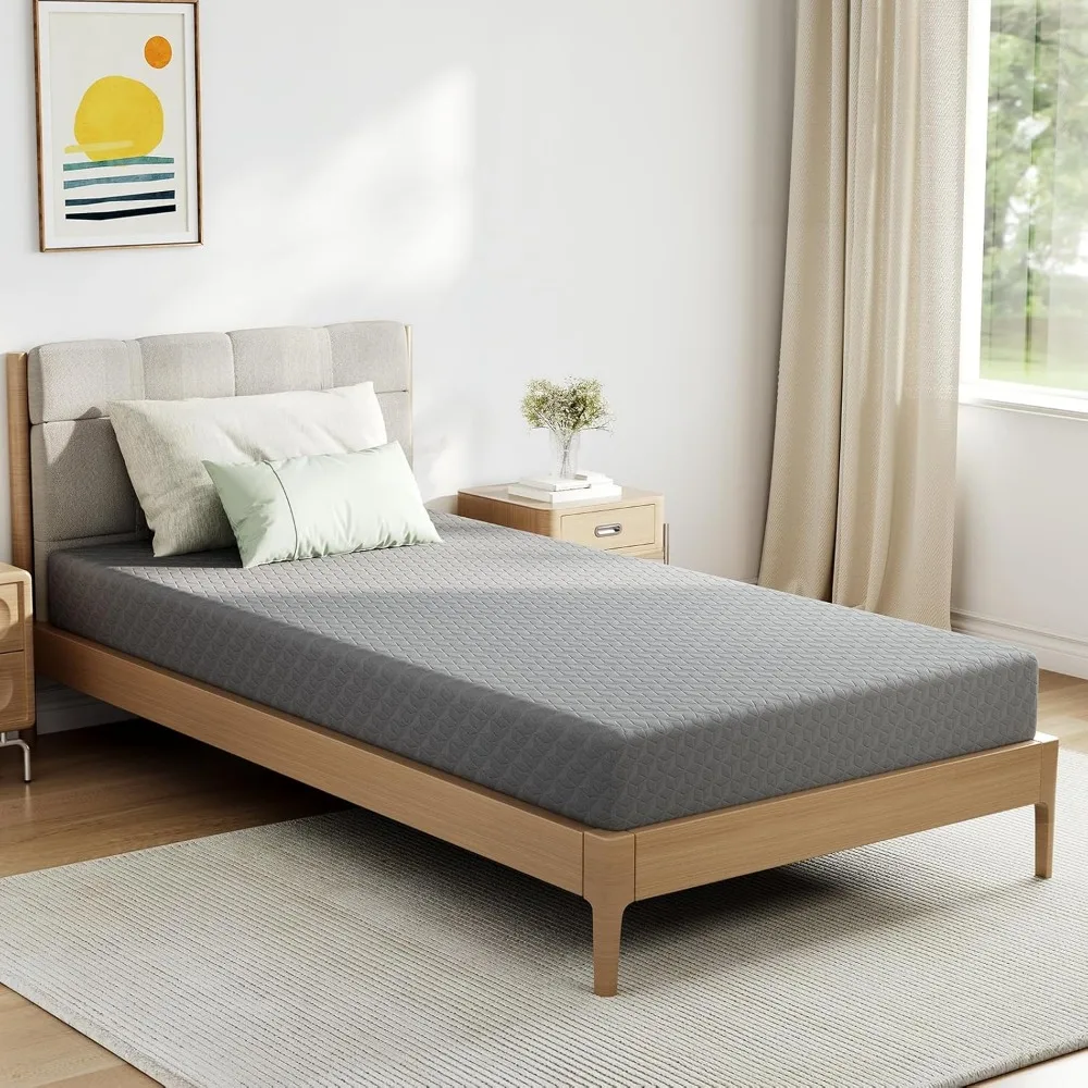 مرتبة أطفال مزدوجة مقاس 5 بوصات مع إسفنج ميموري جل، لمسة رائعة ودعم الحواف، معتمدة من CertiPUR-US #2