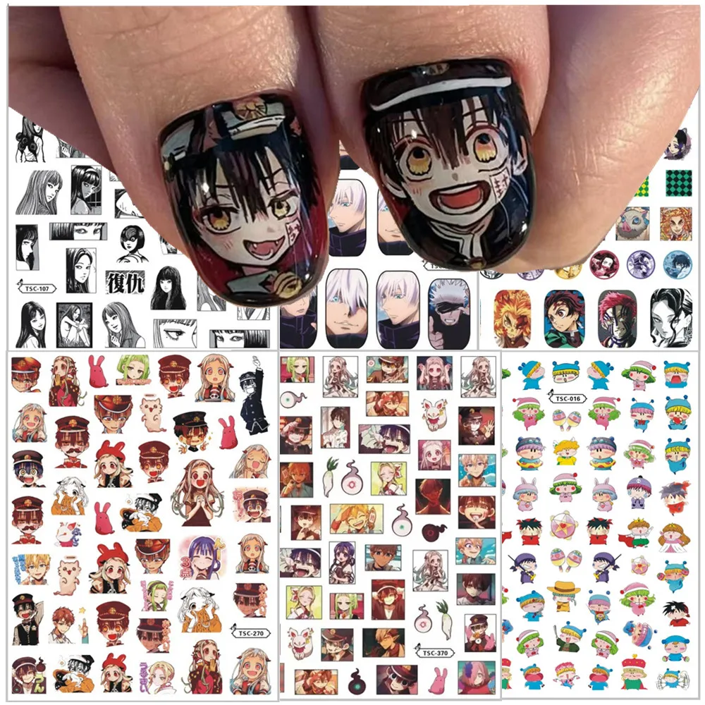 

TSC-270-370 Toilet-bound Hanako-kun 3D Nail Art Sticker Stamp Decal Nail Slider chainsawman jojo