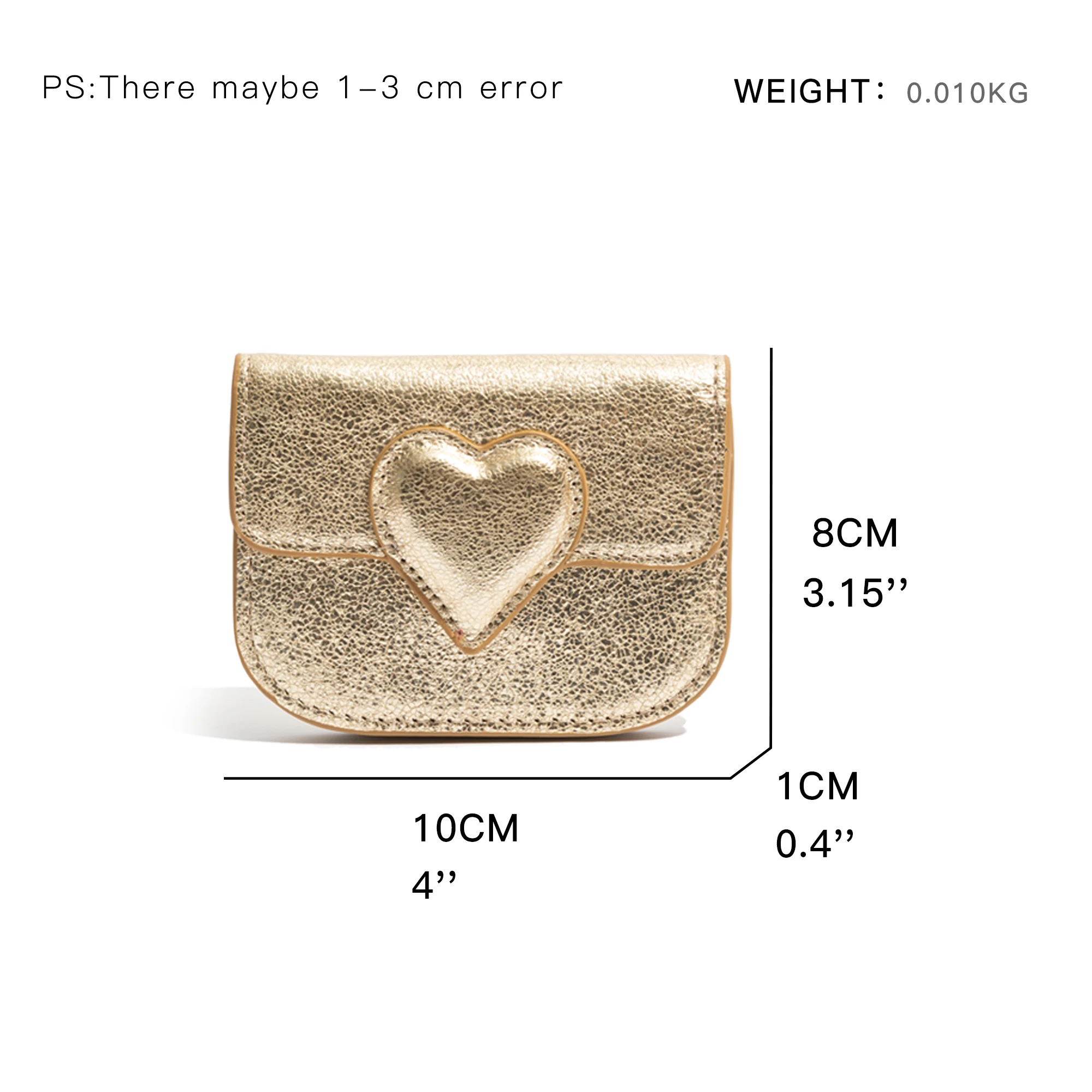 KOKOPEAS Women Fashion Genuine Leather Heart Card Bag Delicate Change Wallet Lightweight Portable Coin Purse Ladies Storage Bag