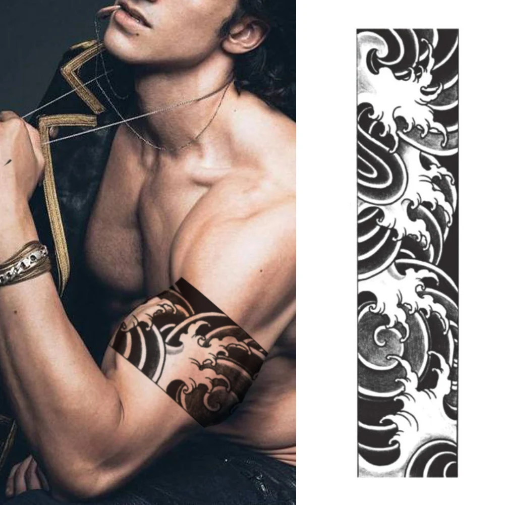 4PCS Semi Permanent Tattoo Waterproof Plant-Based Body Art Temporary Tattoo Herbal Tattoo Half Arm Tattoo for Adult Women Girls view 4