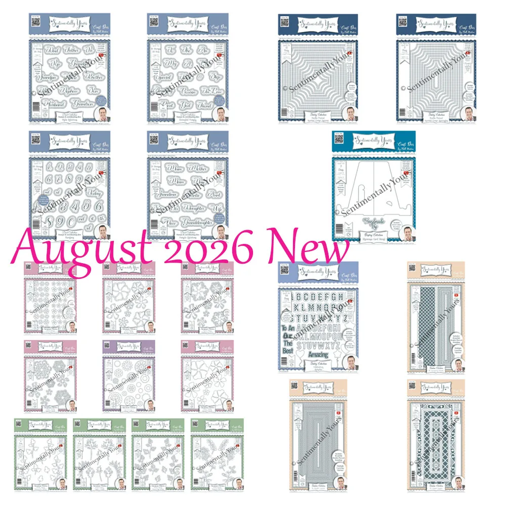Sentimentally Yours August 2026 New Female Male Relatives A5 Metal Cutting DiesStamp DIY Scrapbook Card Diary Craft Decoration