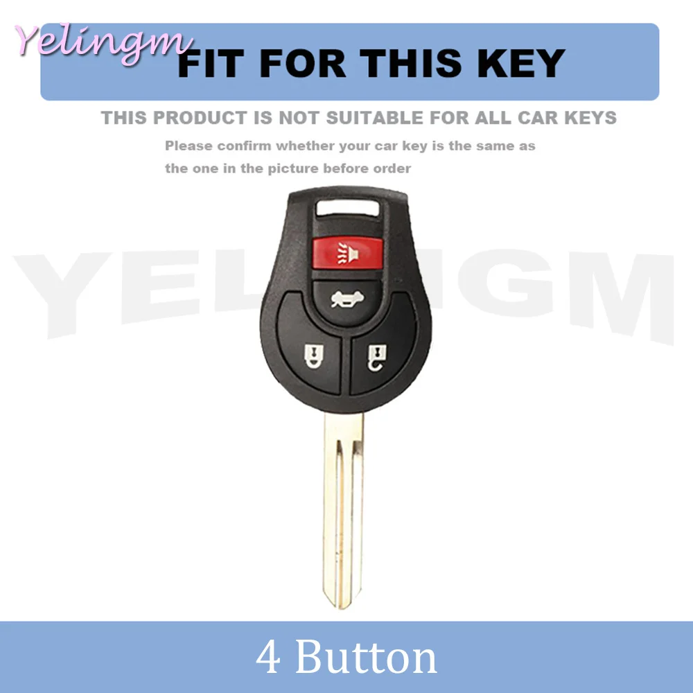 4 Buttons Key Cover TPU Car Key Case For NISSAN Juke March Qashqai Sunny Sylphy Tiida X-Trail Anti-Scratch Protector Key Chain
