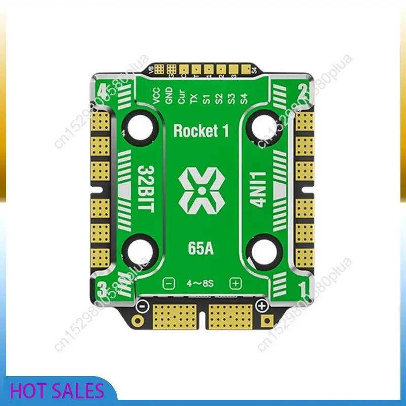 

AB31-4-IN-1 ESC 2065 AM32 32 бит 65A для RC FPV Drone, 4-8S Lipo, 20X20 мм с радиатором из алюминиевого сплава