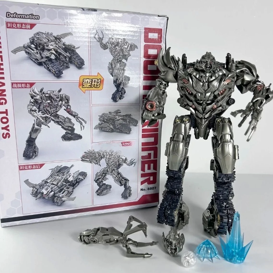 In Stock Jialehuang Transformation Toy 8807 Fine Painted Version  With Lights Tanker Movie SS13  Model Figure Collection Gift