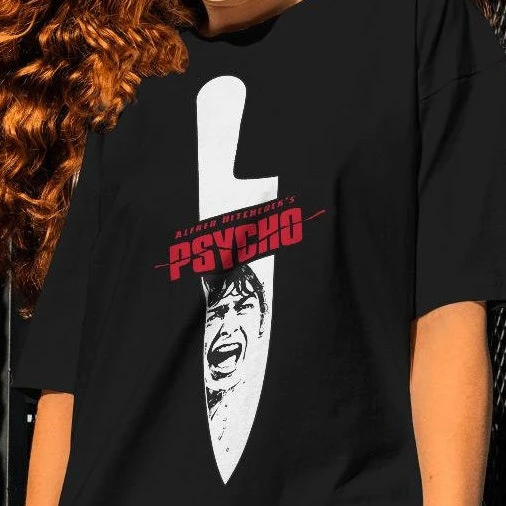 Psycho Movie Graphic Shirt: Alfred Hitchcock Horror Fan Gift Printed T-shirts and Hoodies