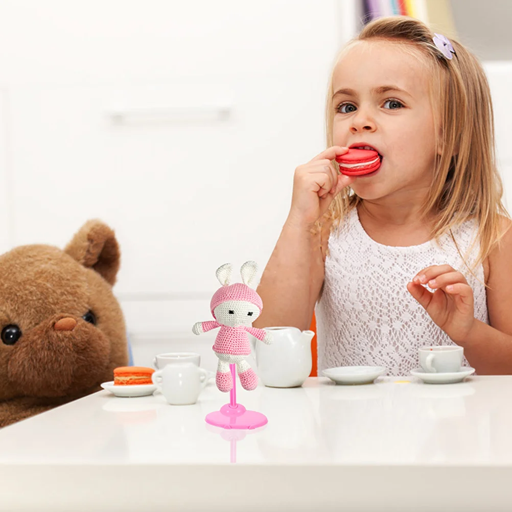 20 Uds. Accesorios de vestir marco de soporte de elevación soporte de Clip de fijación soporte de exhibición para niñas estante de Pedestal figura de Abs de mesa