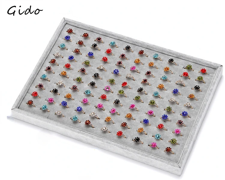 

Howcase Ring Earrings Organizer Ear Studs Display Stand Holder Rack Tray Plate Box Case Fashion Jewelry Box Case Casket