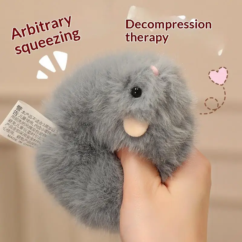 Lightweight Golden Hamster Plush Toy Super Soft Squeeze Cozy Round Animal Doll for Kids Outdoor Play Valentine's Day Gift