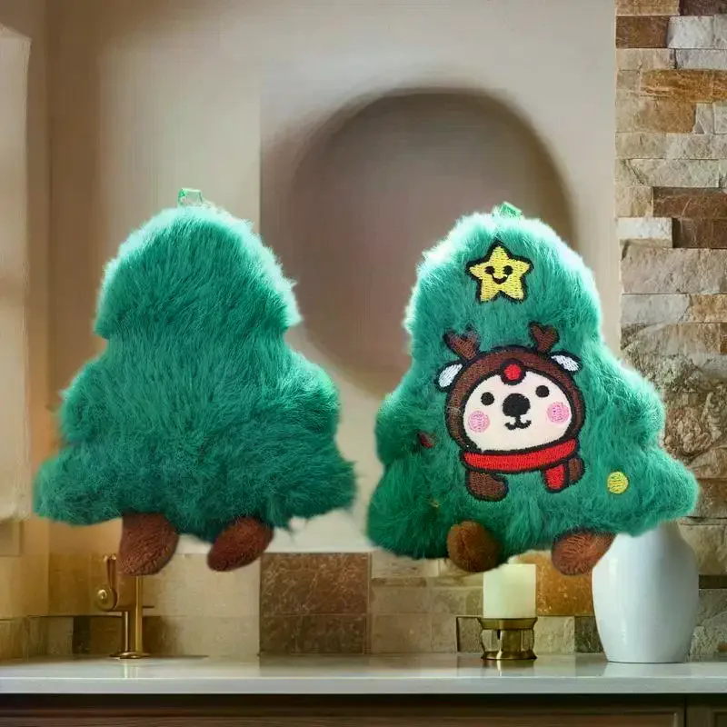 Simpatico cartone animato peluche albero di Natale bambola ciondolo zaino creativo ornamento appeso decorativo