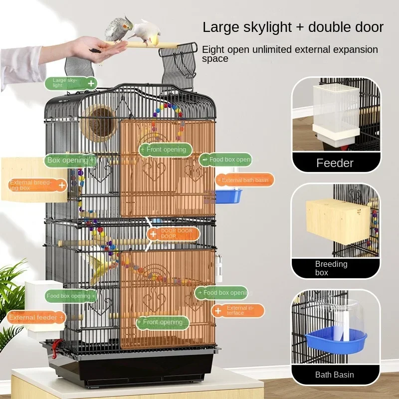 Hut Feeder Nest Bird Cage Parrot Carrier Breeding Villa Home Bird Cage Pigeon Luxury Oiseaux Accessoires Pet Products