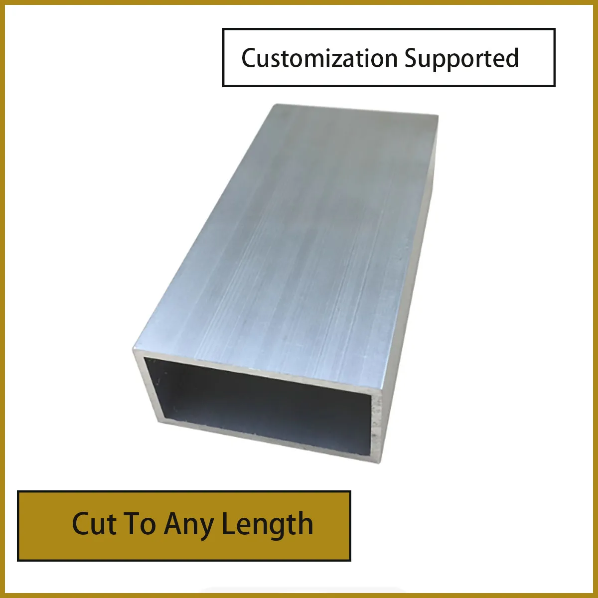 Aluminum Square Tube Rectangular Tube Profile, Width 50-150mm, Length 25-50cm, Wall Thickness 1-3mm, Length Can Be Cut At Will