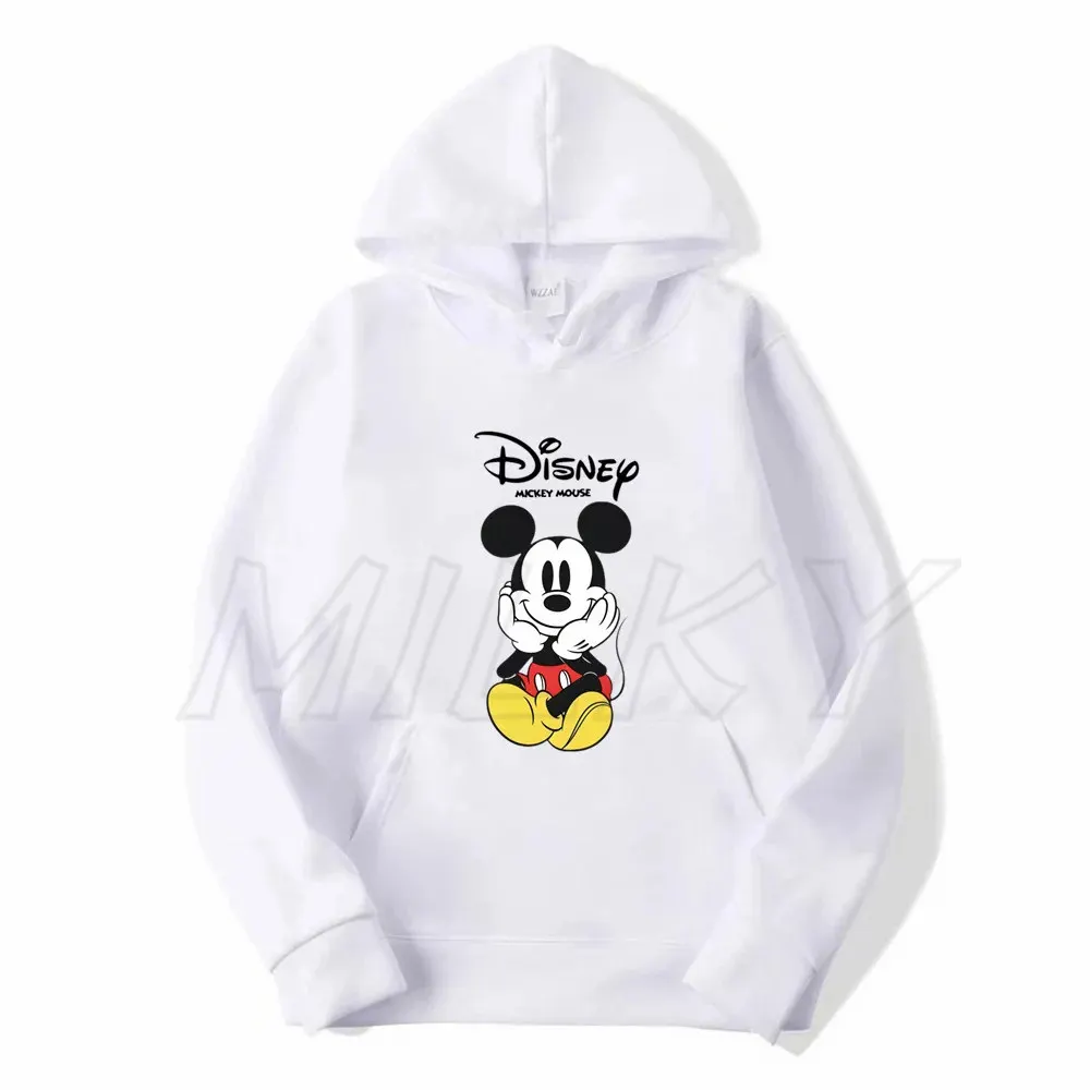 

90s Pocket Hoodie Y2k Top Mickey Mouse Women Hoodies Popular Daily Sweatshirt Girls Long Sleeve Harajuku Streetwear Clothes