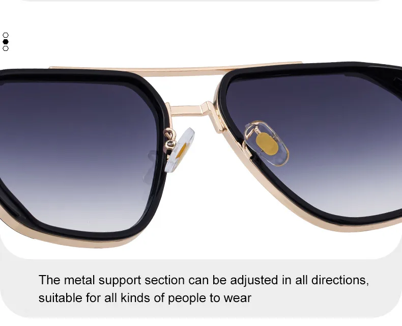 Übergroße quadratische Steampunk-Sonnenbrille für Herren, 2026, Luxusmarke, Vintage-Doppelstrahl-Metall-Sonnenbrille, trendige Outdoor-Fahrbrille – Detail 11