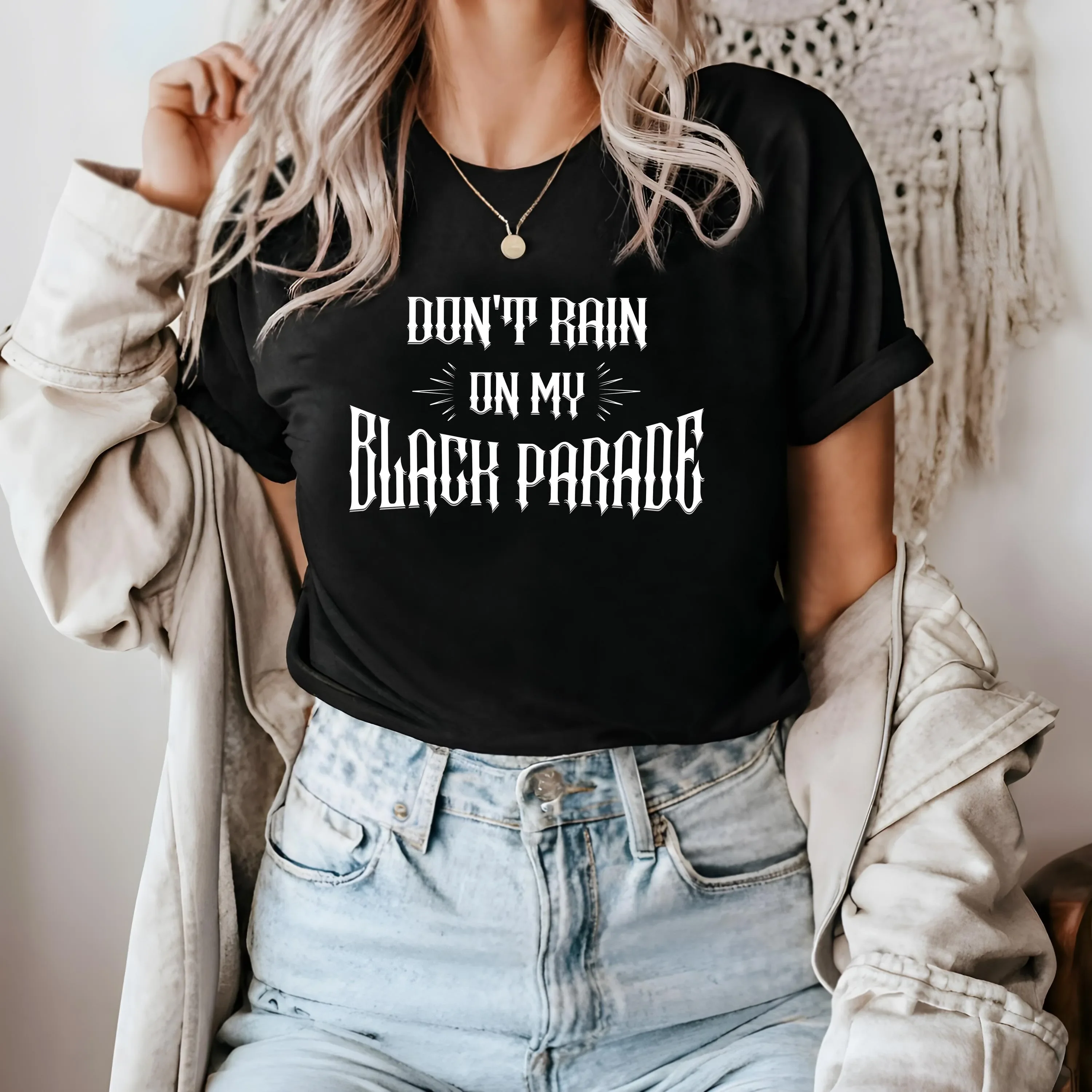 Don'T Rain On My Black Parade T Shirt Elder Emo Millennial Nostalgia Music Forever Not A Phase