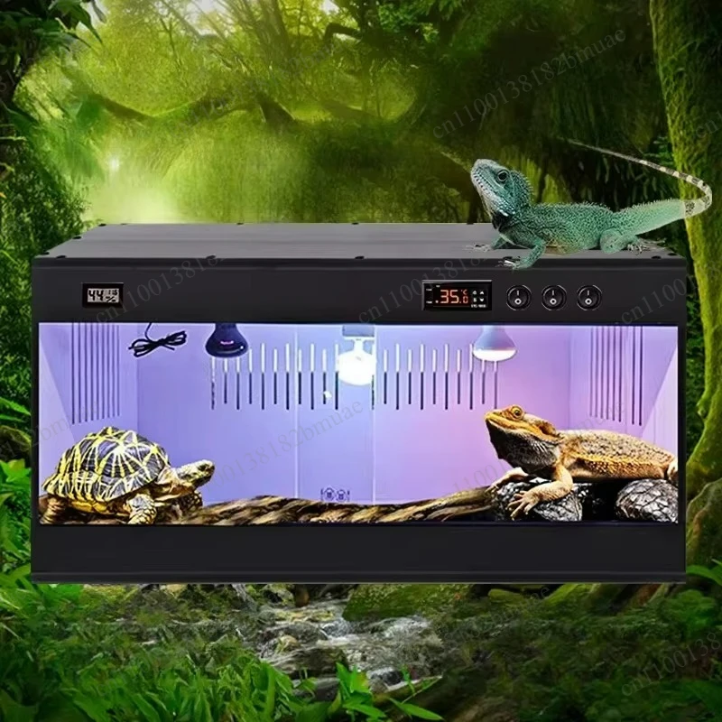 Reptile Feeding Box PVC Smart Temperature Control Lizard Terrarium Waterproof Thermostatic Incubator Reptile Pet Habitat House