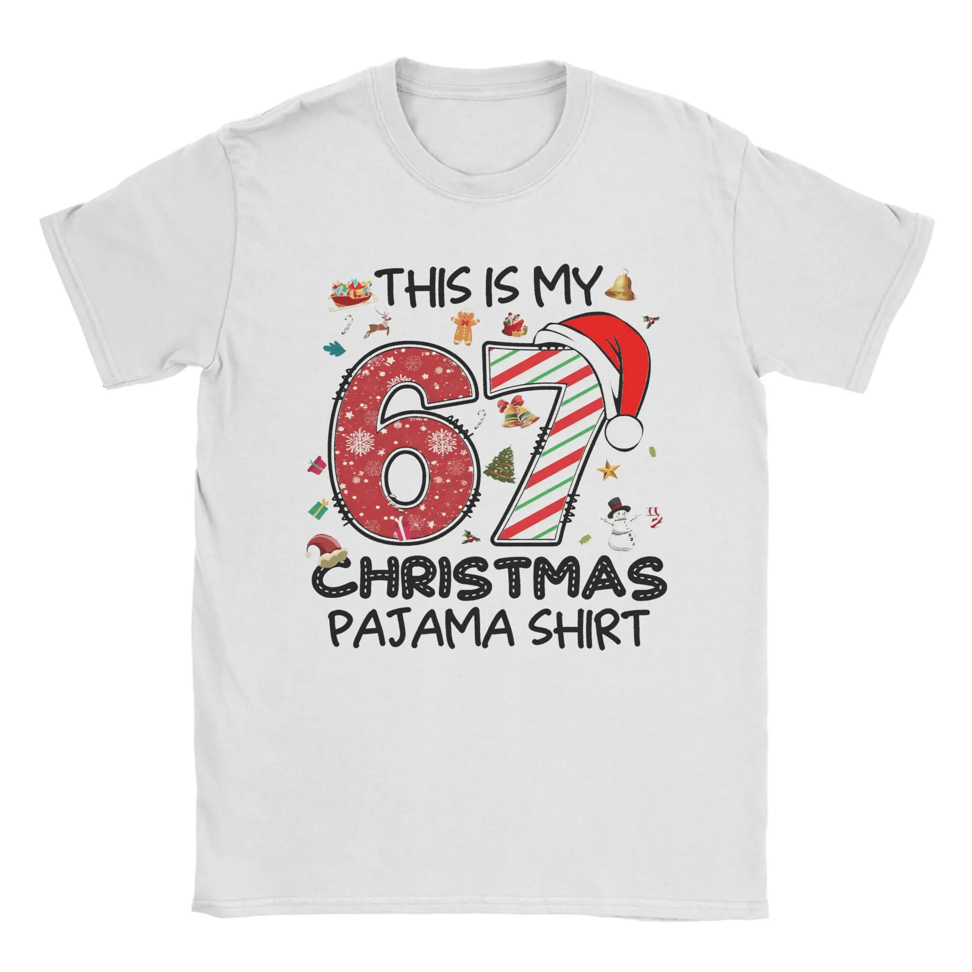 هذا بلدي 67 عيد الميلاد بيجامة 67 ميمي الجنرال ألفا تي شيرت الرجال القطن الجدة تي شيرت س الرقبة تي شيرت قصيرة الأكمام بلايز الصيف #1